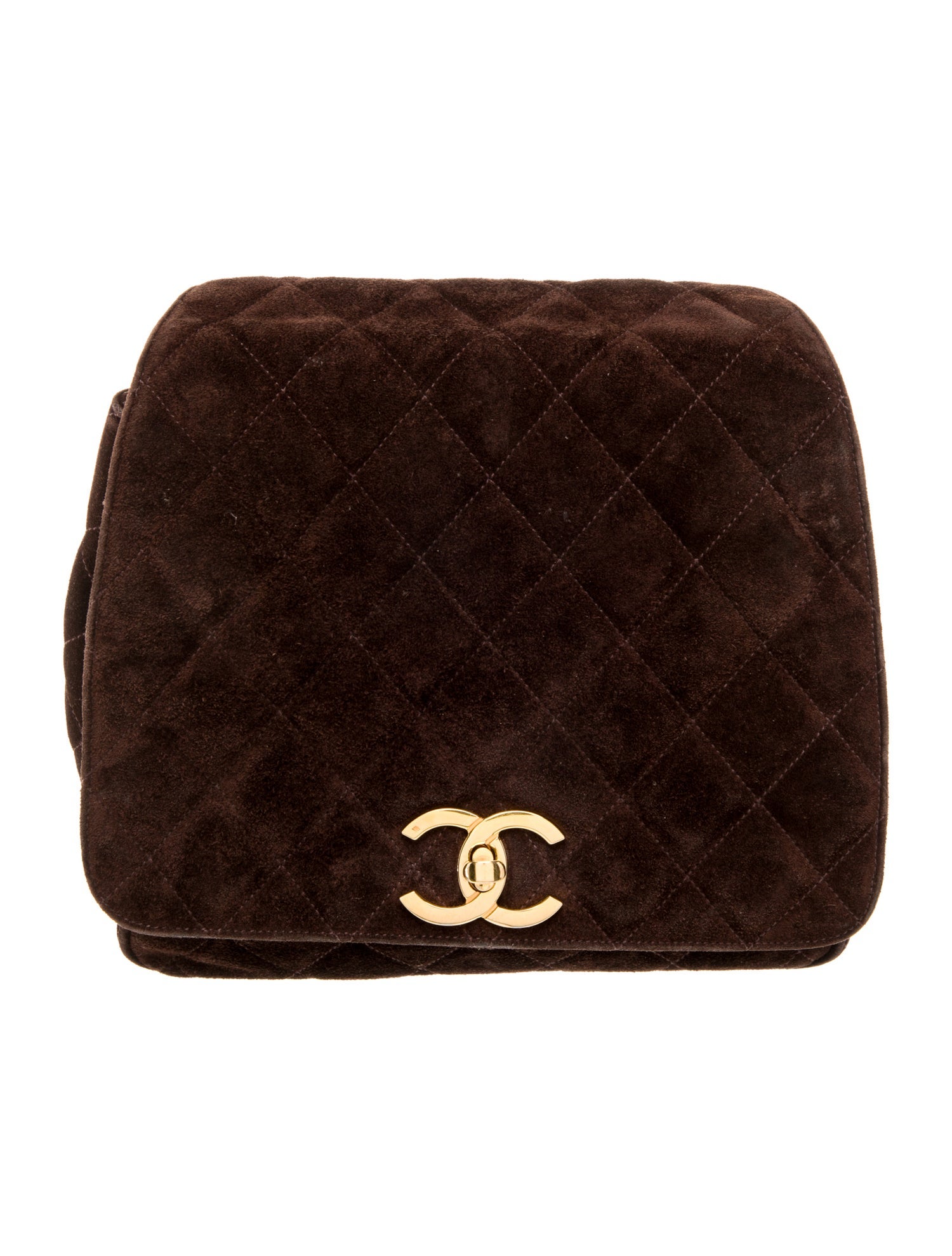 Chanel Suede Quilted Backpack