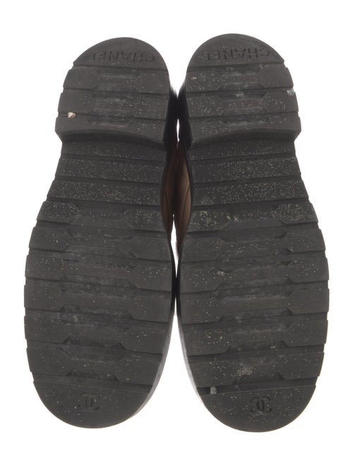 Chanel Interlocking CC Logo Leather Combat Boots