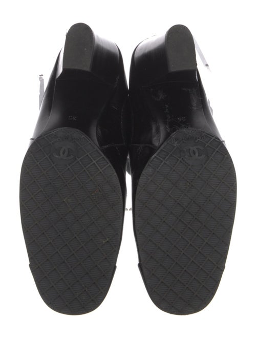 Chanel Interlocking CC Logo Patent Leather Chelsea Boots