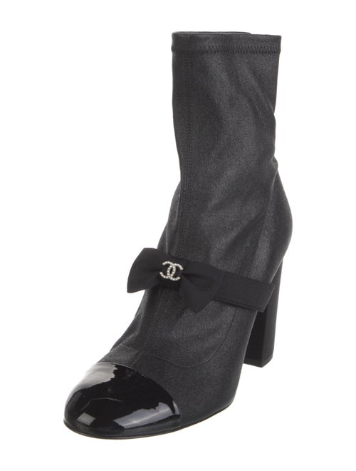 Chanel Interlocking CC Logo Leather Boots