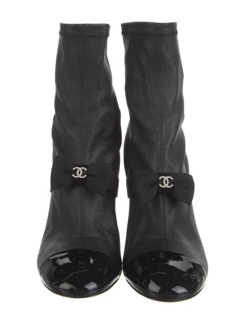Chanel Interlocking CC Logo Leather Boots
