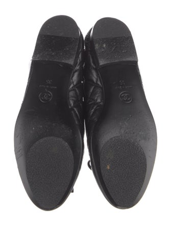 Chanel Interlocking CC Logo Leather Flats