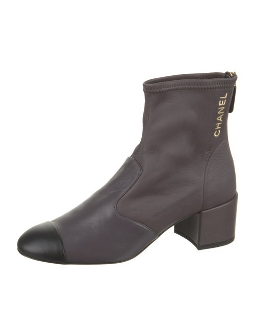 Chanel Interlocking CC Logo Leather Boots