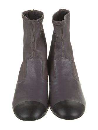 Chanel Interlocking CC Logo Leather Boots