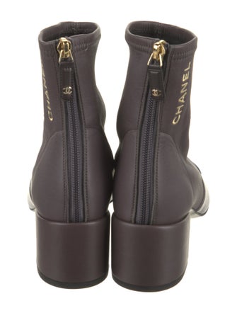 Chanel Interlocking CC Logo Leather Boots
