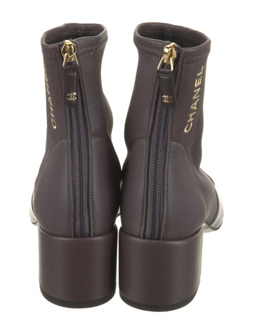 Chanel Interlocking CC Logo Leather Boots