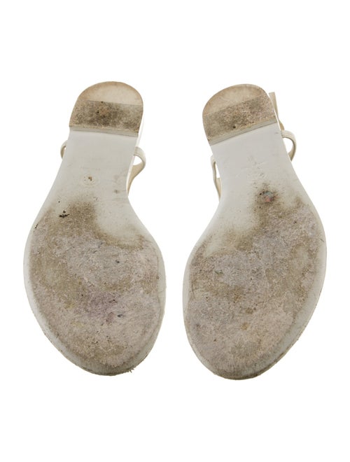 Chanel Interlocking CC Logo Leather T-Strap Sandals