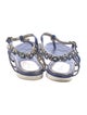Chanel Interlocking CC Logo Leather T-Strap Sandals