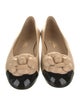 Chanel Interlocking CC Logo Leather Flats