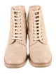 Chanel Interlocking CC Logo Leather Combat Boots