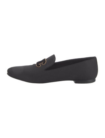 Chanel Interlocking CC Logo Canvas Loafers