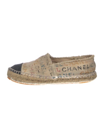 Chanel Interlocking CC Logo Canvas Espadrilles
