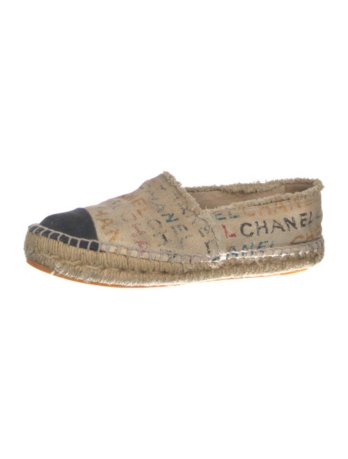 Chanel Interlocking CC Logo Canvas Espadrilles