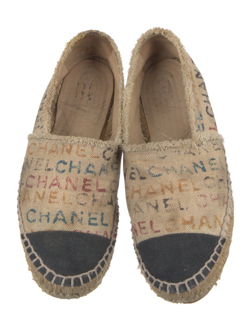Chanel Interlocking CC Logo Canvas Espadrilles