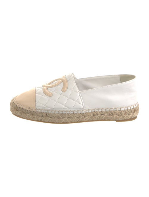 Chanel Interlocking CC Logo Leather Espadrilles