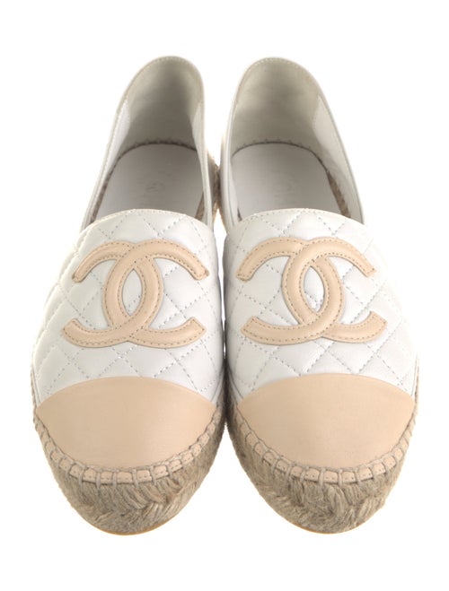 Chanel Interlocking CC Logo Leather Espadrilles