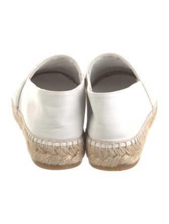 Chanel Interlocking CC Logo Leather Espadrilles
