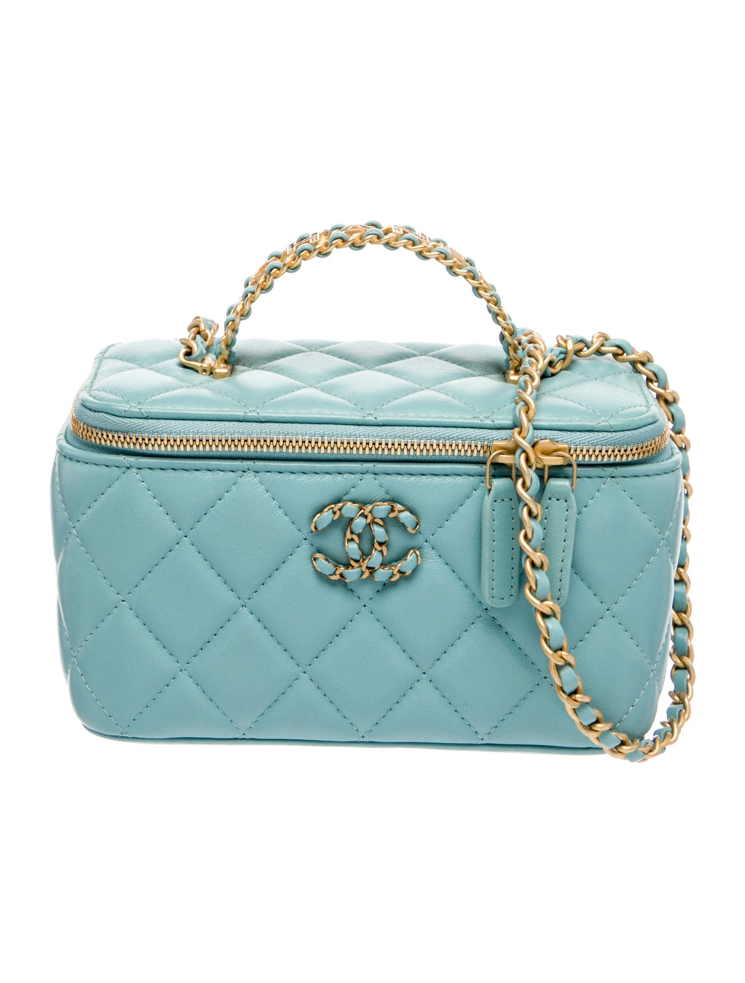 Chanel Logo Top Handle Vanity Case