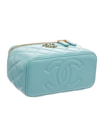 Chanel Logo Top Handle Vanity Case