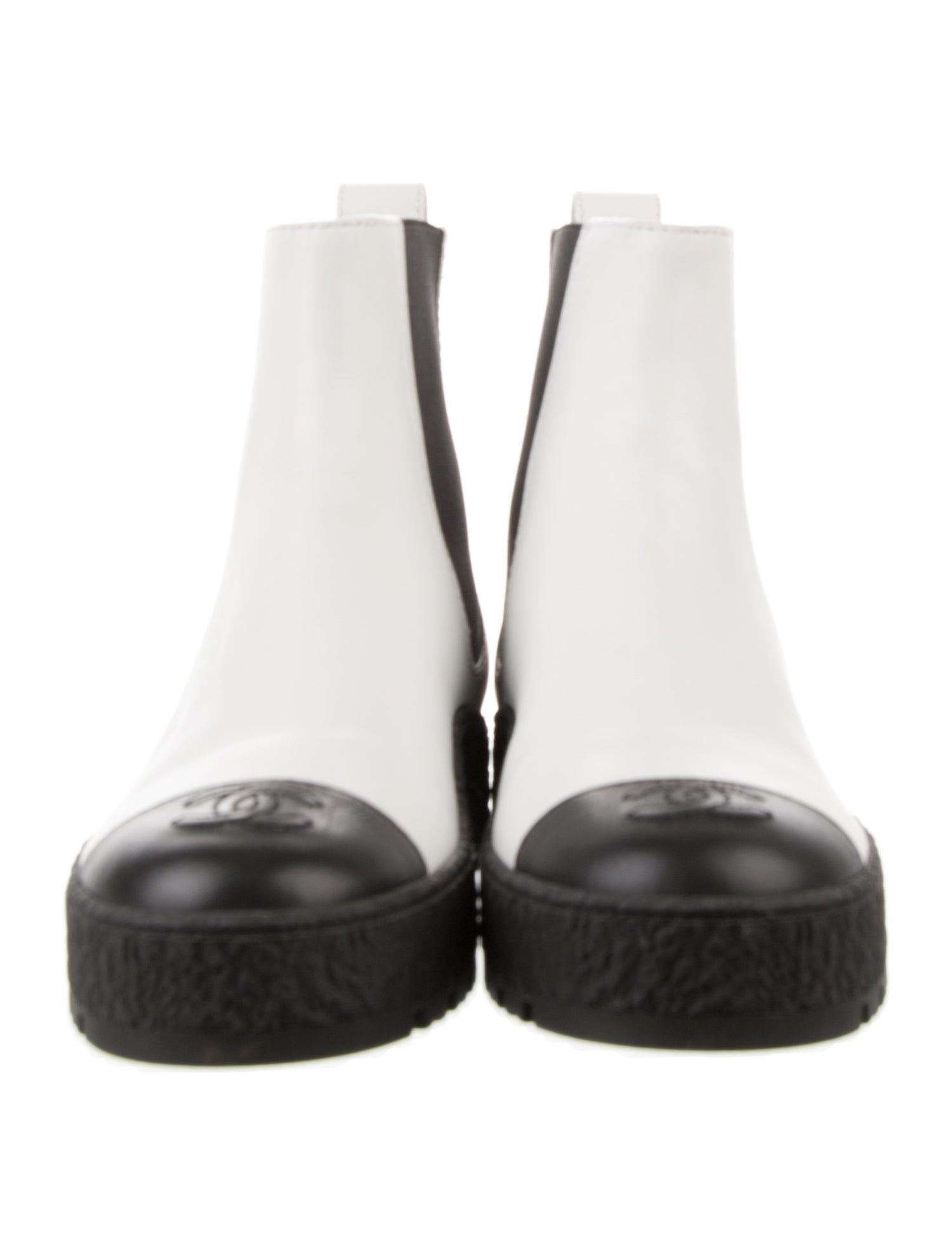 Chanel 2021 Interlocking CC Logo Chelsea Boots