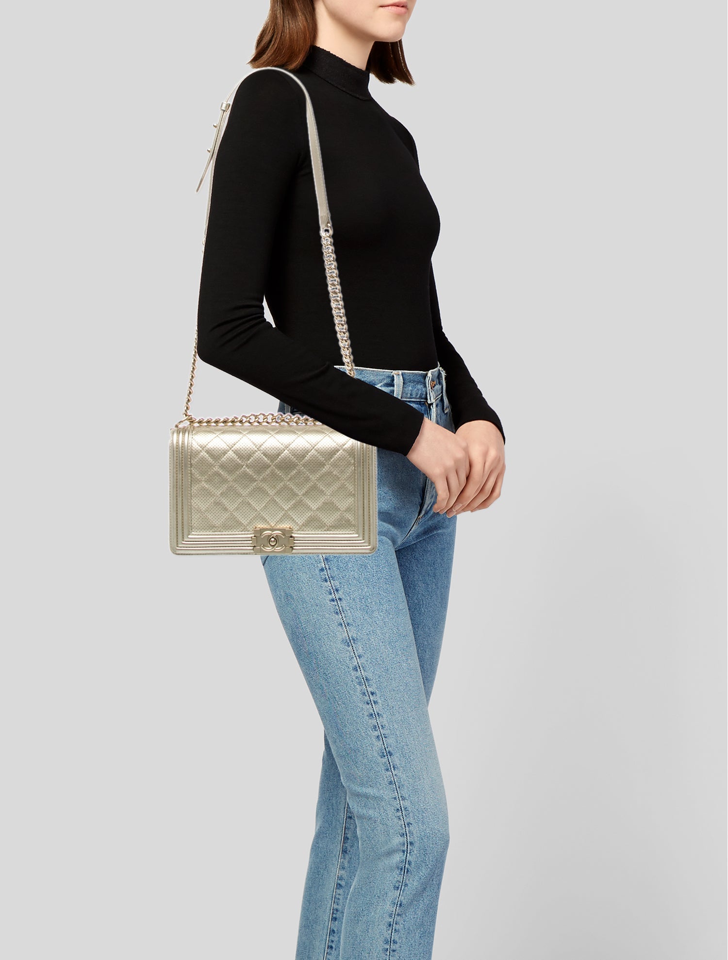 Chanel Perforated Large Boy Bag