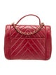 Chanel Chevron Top Handle Flap Bag
