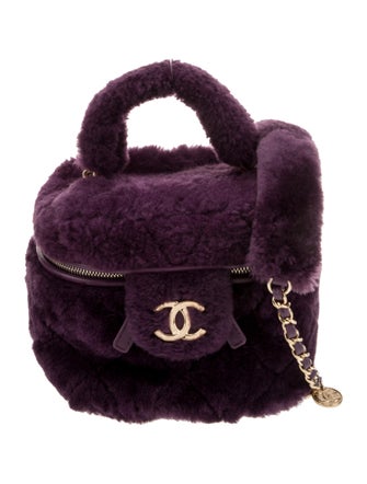 Chanel Shearling Small Vanity Case