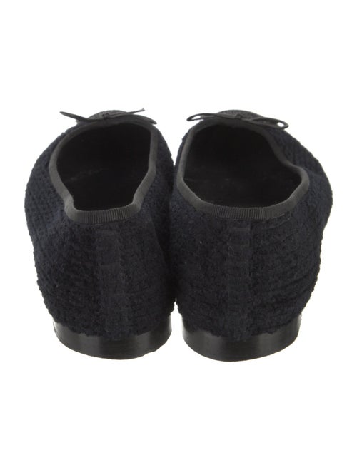 Chanel Interlocking CC Logo Bow Accents Ballet Flats