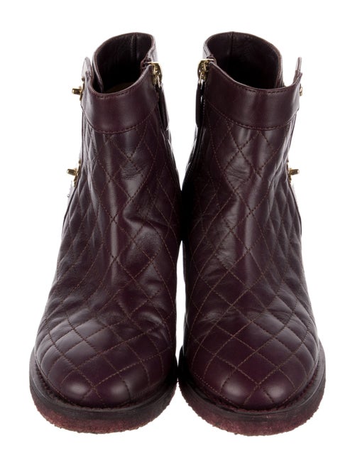 Chanel 2015 Interlocking CC Logo Moto Boots