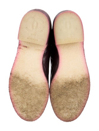 Chanel 2015 Interlocking CC Logo Moto Boots