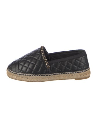 Chanel Interlocking CC Logo Lambskin Espadrilles