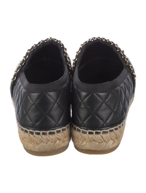 Chanel Interlocking CC Logo Lambskin Espadrilles