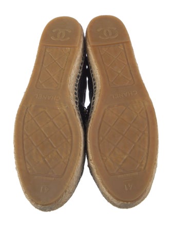 Chanel Interlocking CC Logo Lambskin Espadrilles