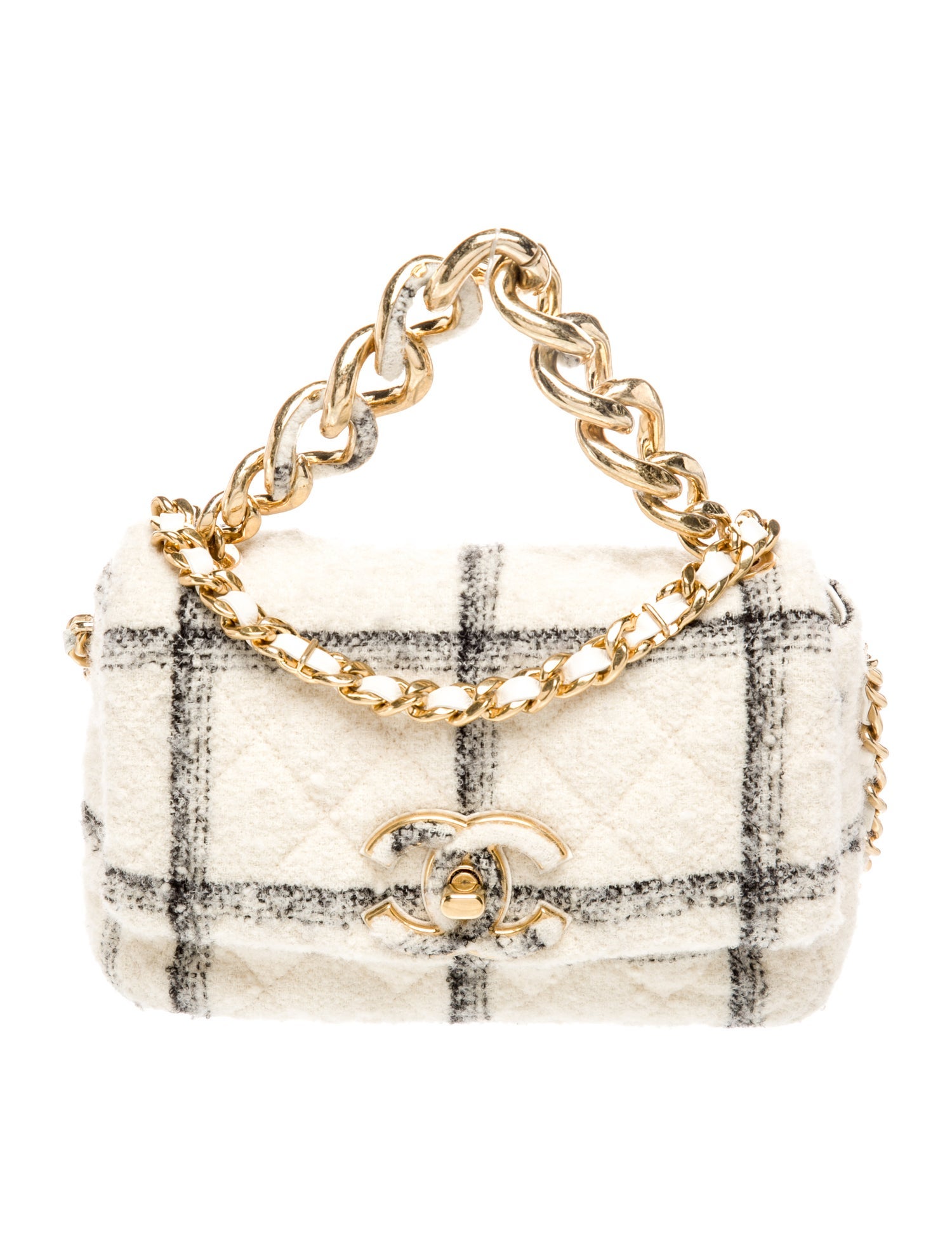 Chanel Small Tweed Elegant Chain Flap Bag
