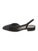 Chanel Interlocking CC Logo Velvet Slingback Flats