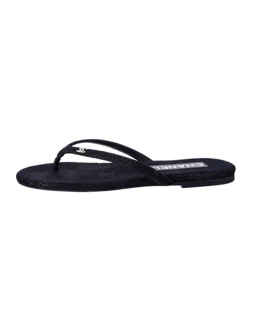 Chanel 2024 Interlocking CC Logo Flip Flops