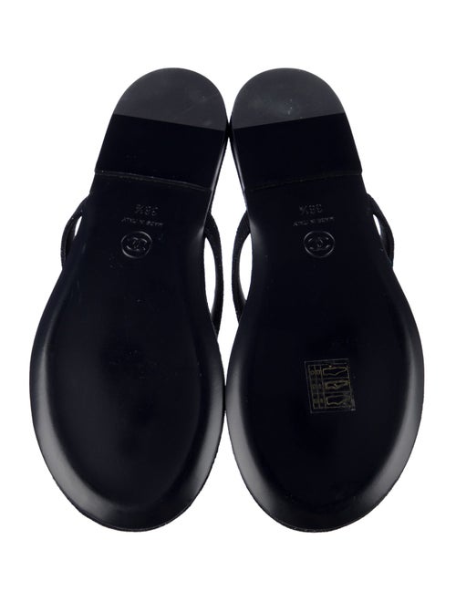 Chanel 2024 Interlocking CC Logo Flip Flops