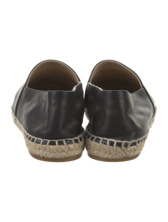 Chanel Interlocking CC Logo Leather Espadrilles