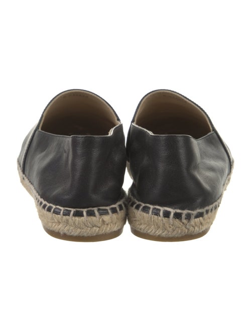 Chanel Interlocking CC Logo Leather Espadrilles