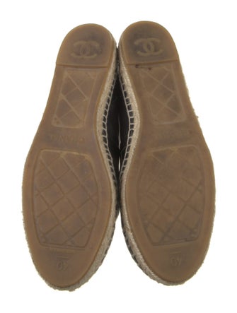 Chanel Interlocking CC Logo Leather Espadrilles