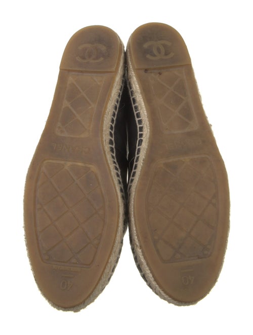 Chanel Interlocking CC Logo Leather Espadrilles