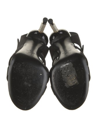 Chanel Chain-Link Accent Suede Slingback Pumps