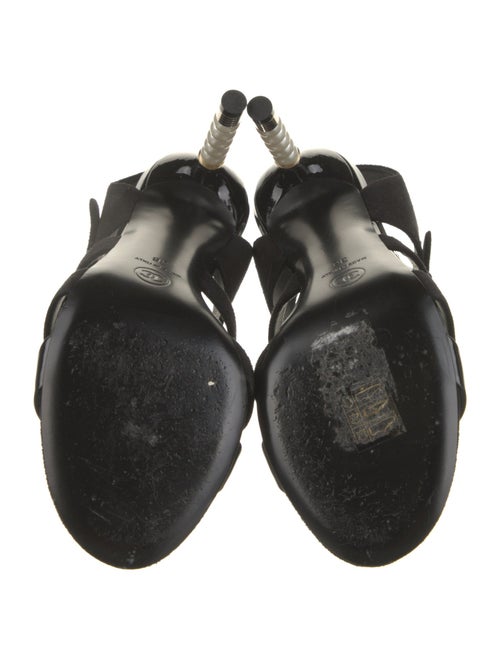 Chanel Chain-Link Accent Suede Slingback Pumps