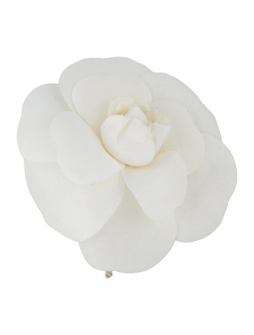 Chanel Silk Camellia Brooch