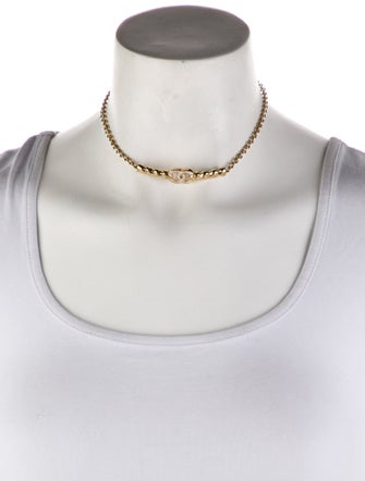 Chanel 2023 Strass CC Collar Necklace