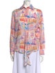 Chanel 2020 Silk Button-Up Top