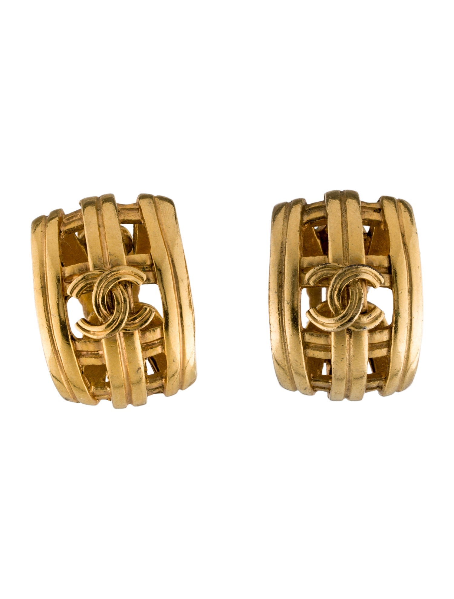 Chanel Vintage CC Clip-On Earrings