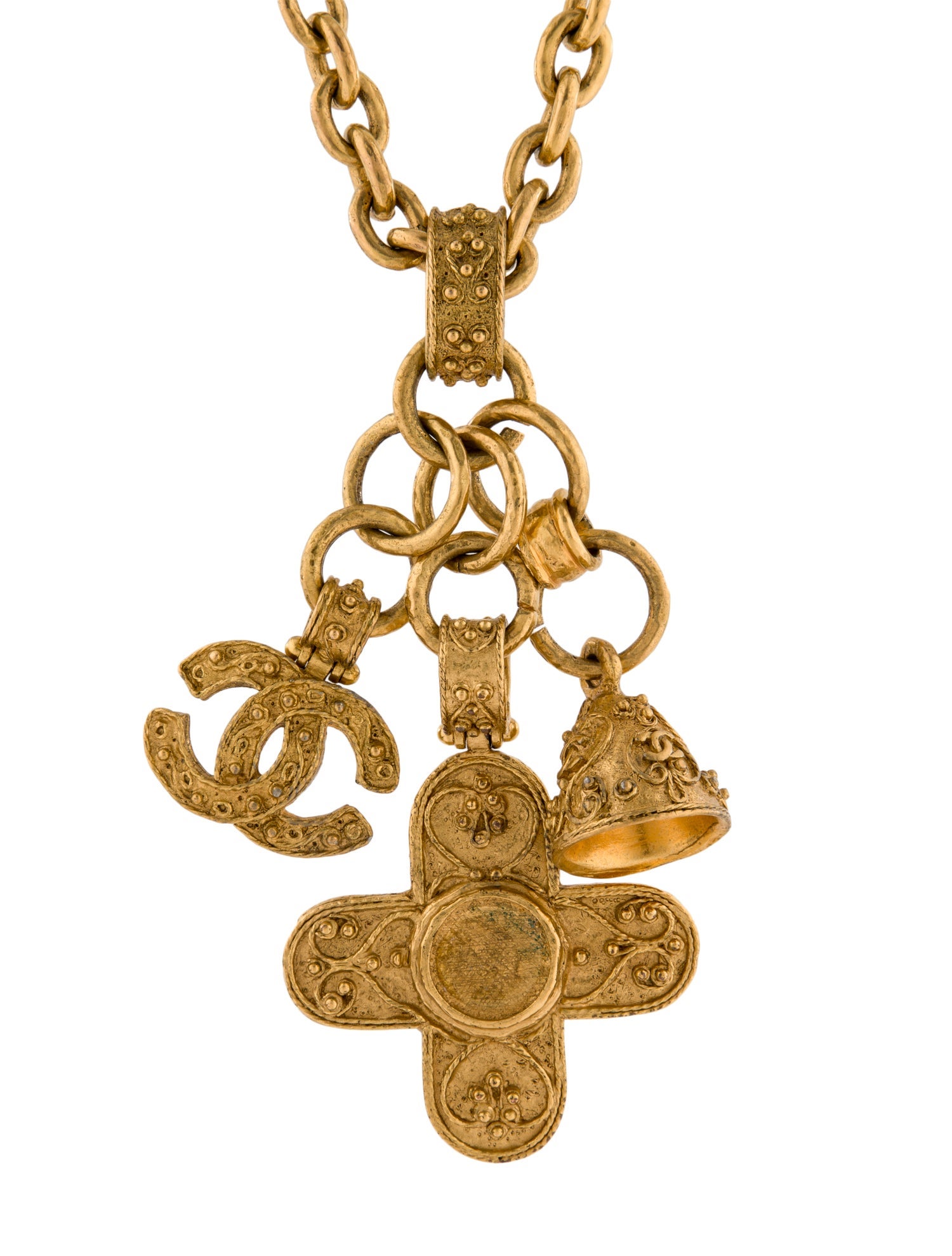 Chanel Vintage Multi-Charm Pendant Necklace