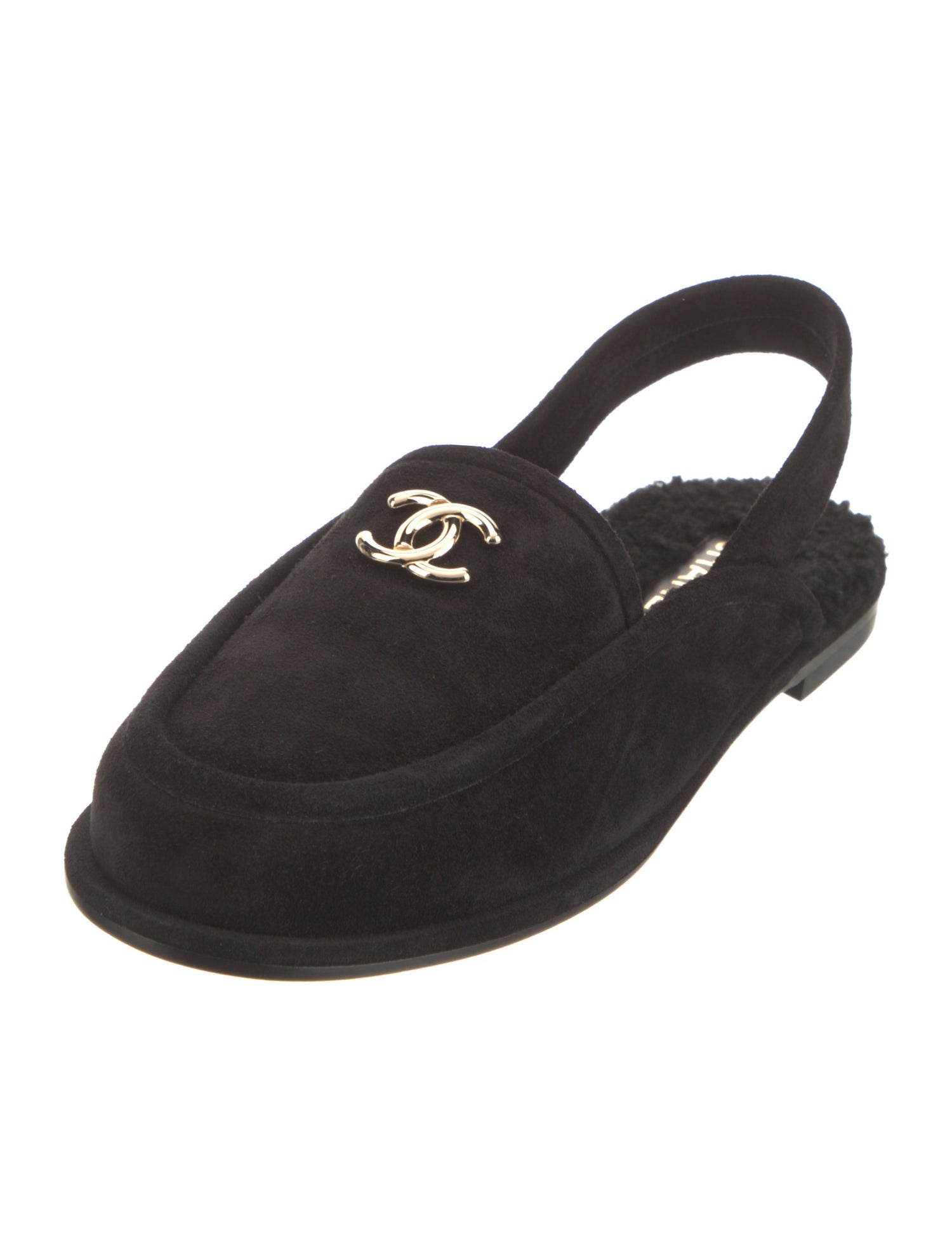 Chanel 2025 Interlocking CC Logo Slingback Flats w/ Tags