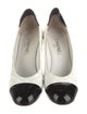 Chanel Interlocking CC Logo Leather Slingback Pumps